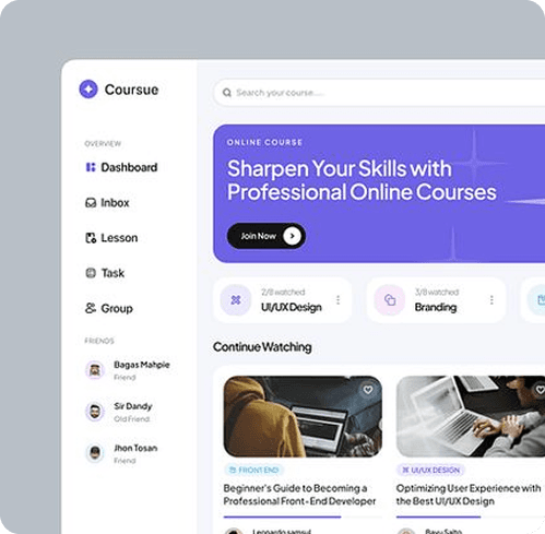 Screenshot of the eSchool learning platform